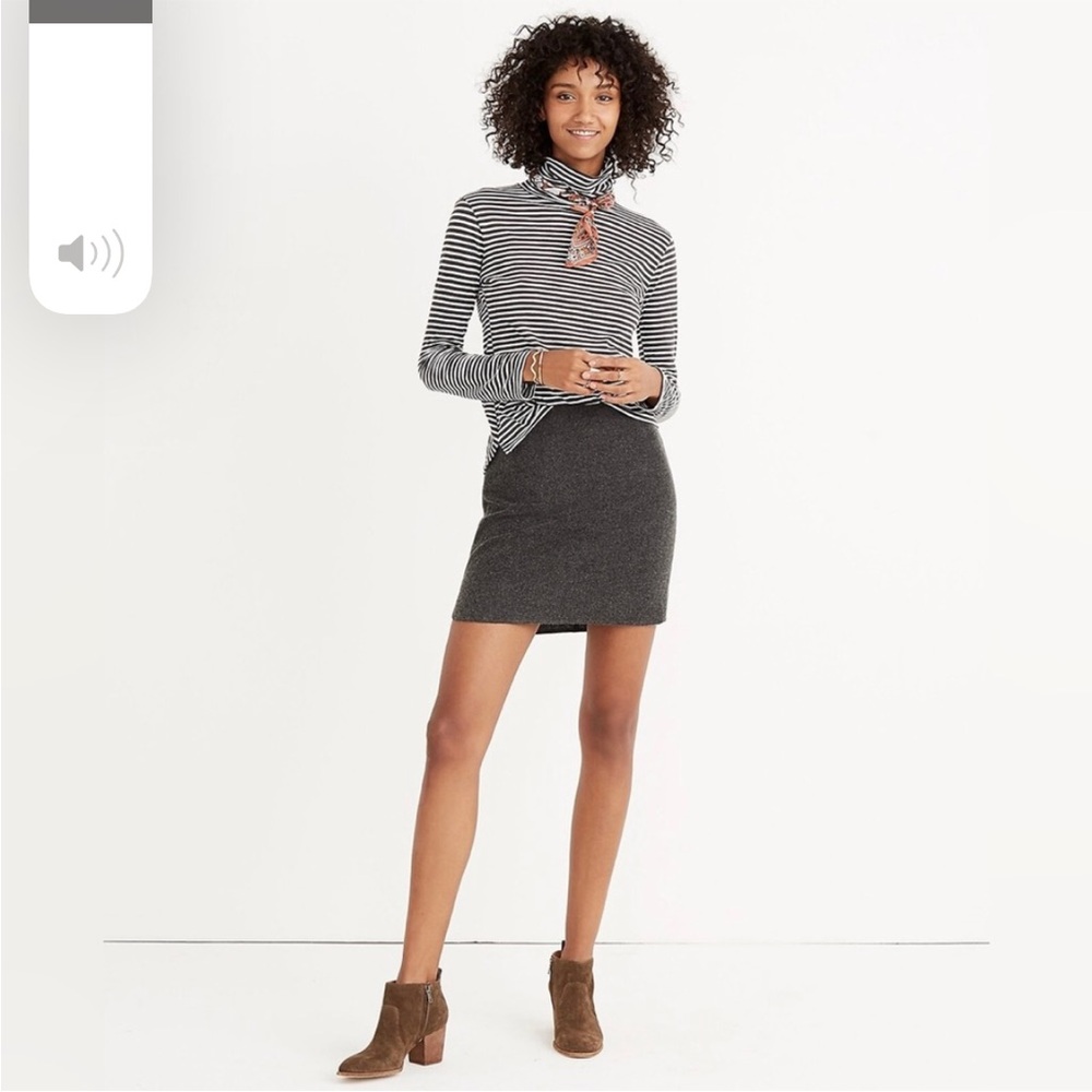 Madewell wool mini skirt